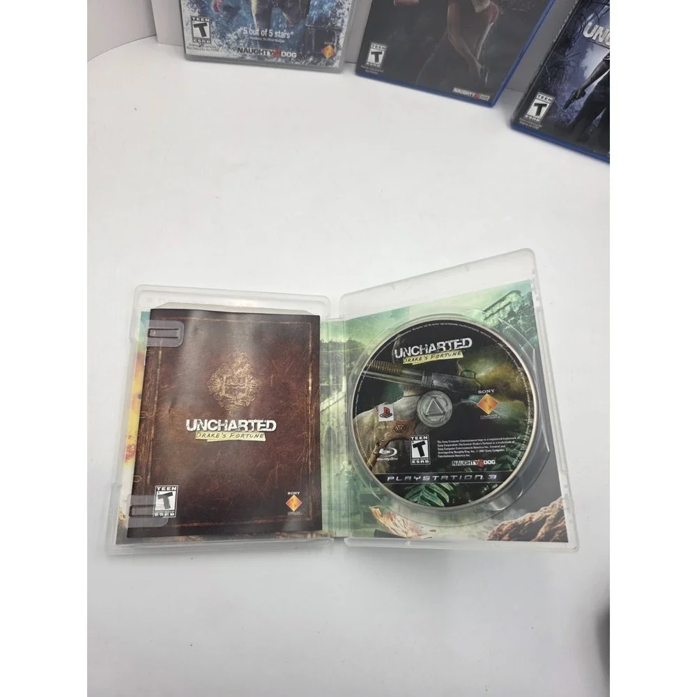 Uncharted PS3 PS4 Game Lot 4 Drake's Fortune Among Thieves Lost Legacy U4
